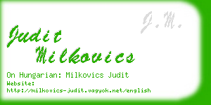 judit milkovics business card